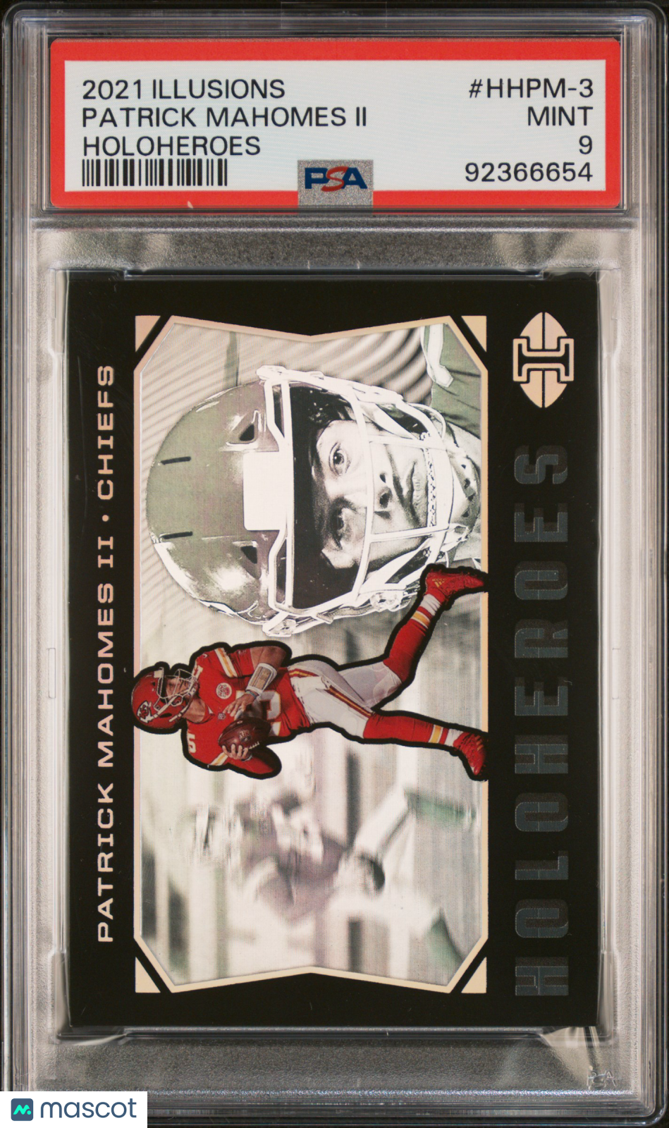 2021 Illusions Patrick Mahomes Holoheroes SP PSA 9