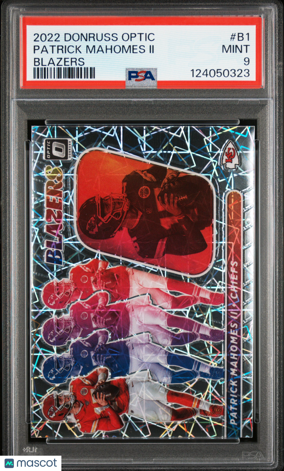 2022 Optic Patrick Mahomes Blazers PSA 9