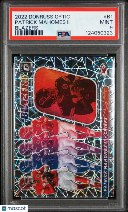 2022 Optic Patrick Mahomes Blazers PSA 9