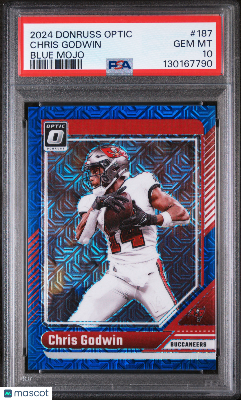 2024 Panini Donruss Optic Chris Godwin #187 Blue Mojo 2/5 PSA 10