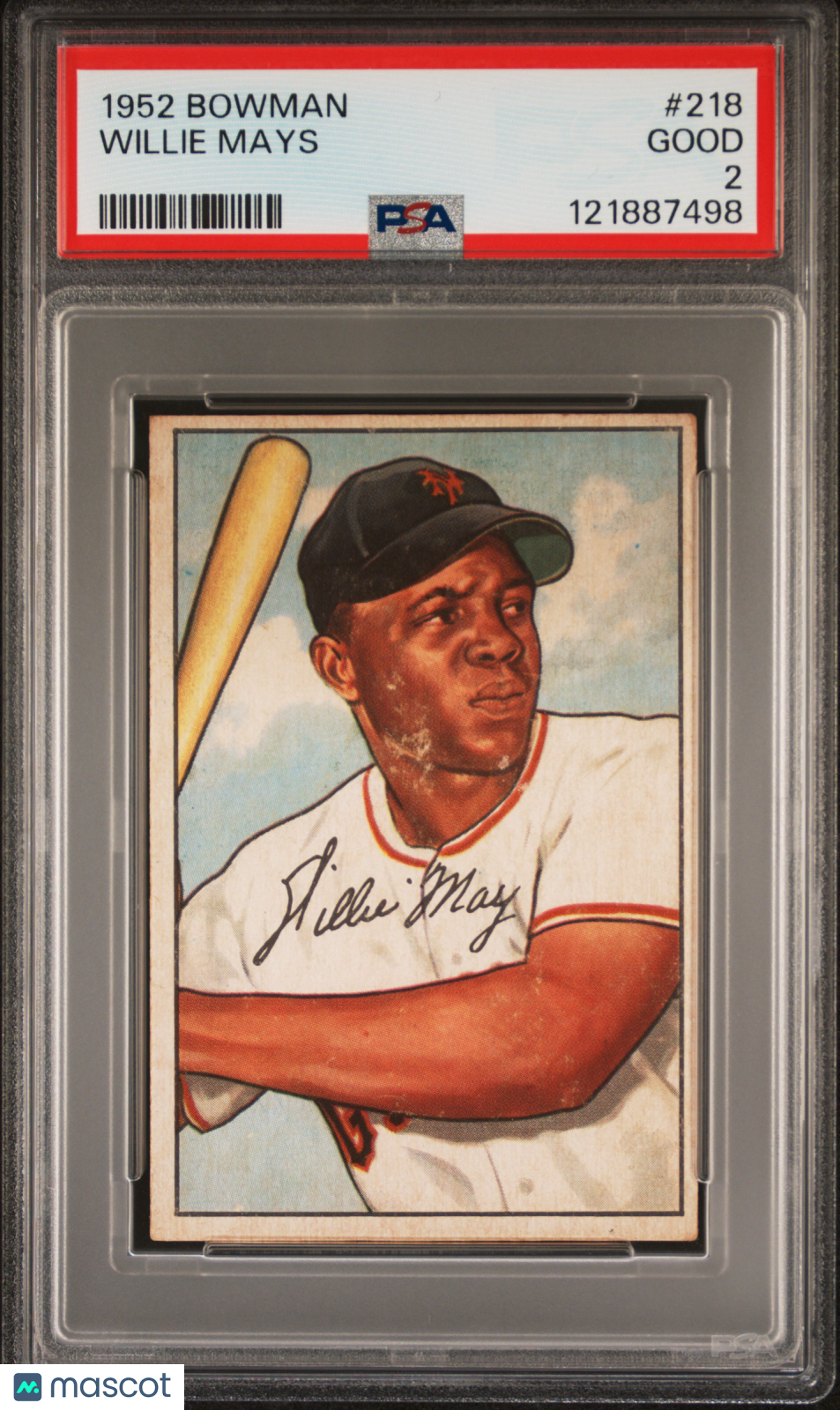 1952 Bowman Willie Mays #218 PSA 2