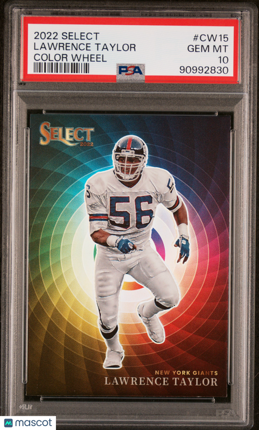 2022 Panini Select Lawrence Taylor #CW-15 Color Wheel Prizm PSA 10