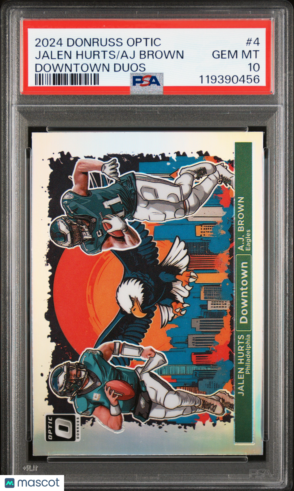 2024 Optic Jalen Hurts AJ Brown Dual Downtown PSA 10