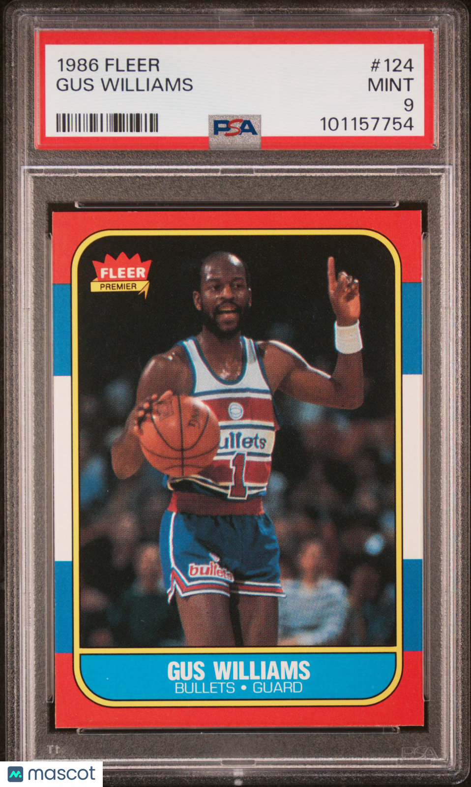 1986 Fleer Gus Williams #124 PSA