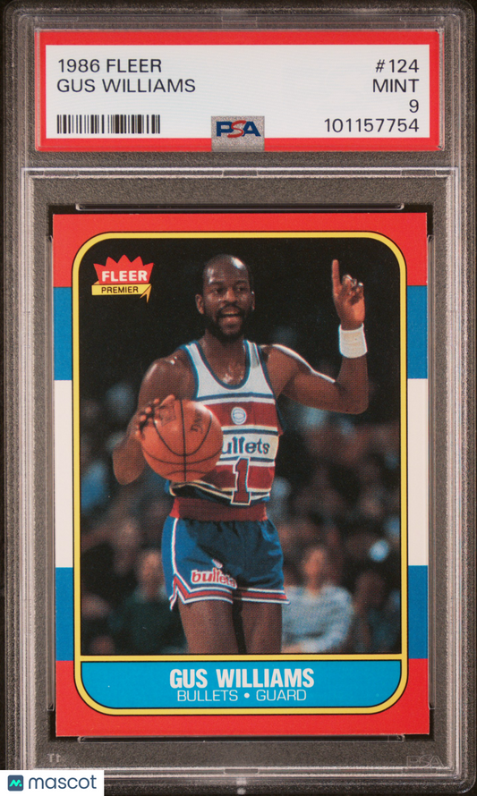 1986 Fleer Gus Williams #124 PSA
