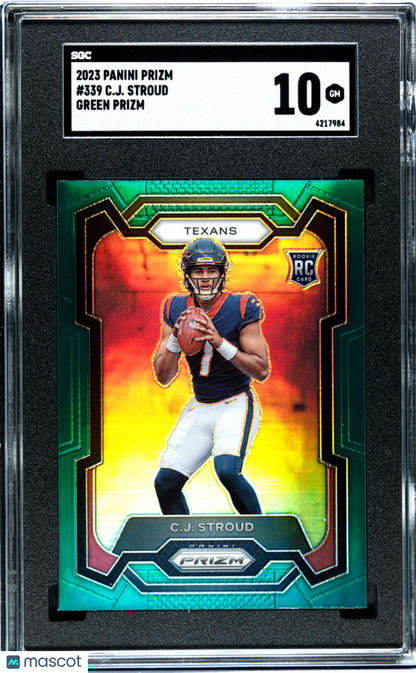 2023 Prizm CJ Stroud Green Rookie SGC 10