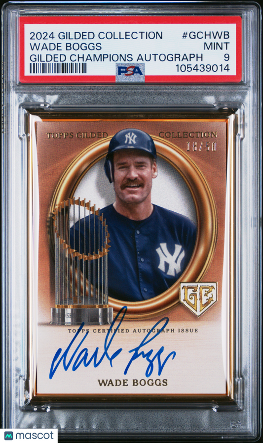2024 Gilded Collection Wade Boggs Auto /50 PSA 9