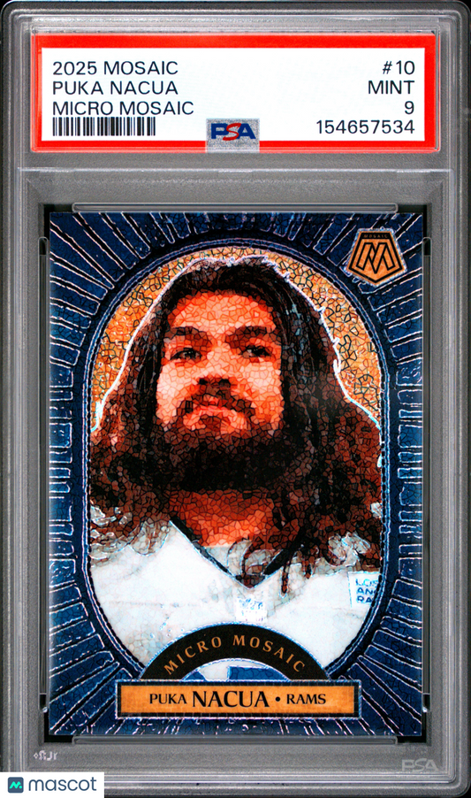 2025 Panini Mosaic Puka Nacua #10 Micro Mosaic PSA 9