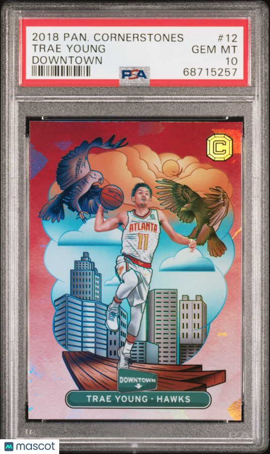 2018-19 Cornerstones Trae Young Downtown Rookie PSA 10