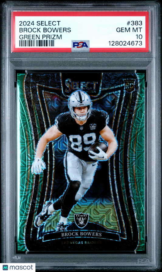 2024 Select Brock Bowers Green /5 Rookie PSA 10