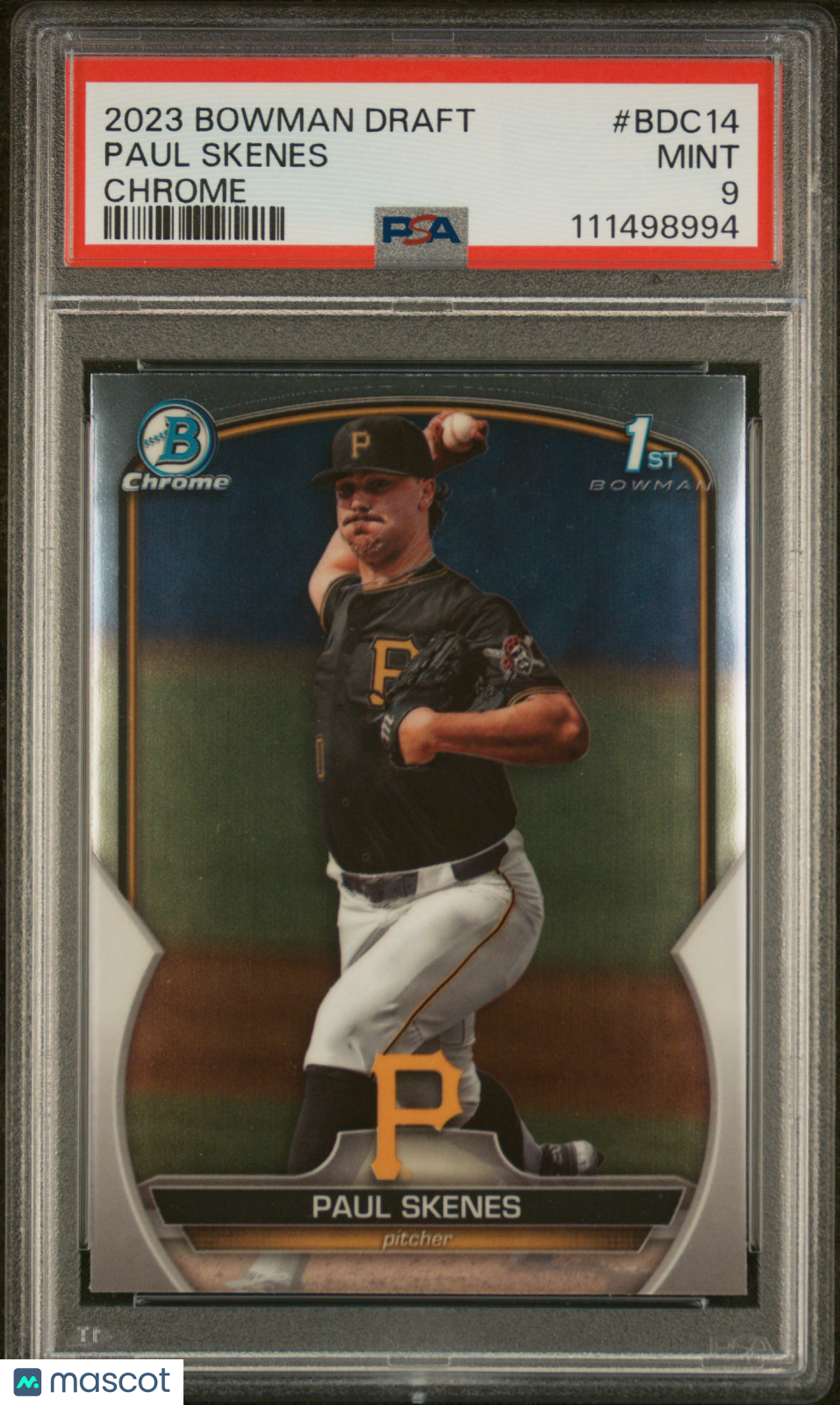 2023 Bowman Draft Paul Skenes #BDC-14 Chrome 1st Prospect PSA 9