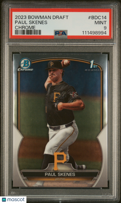 2023 Bowman Draft Paul Skenes #BDC-14 Chrome 1st Prospect PSA 9