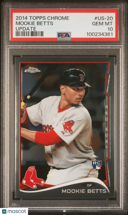 2014 Topps Chrome Update Mookie Betts Rookie PSA 10