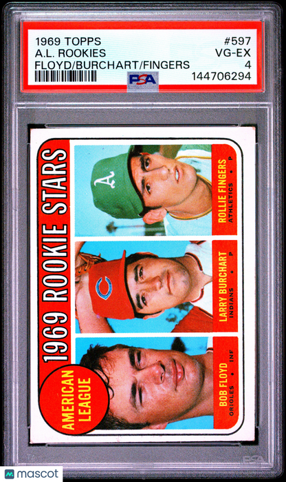 1969 Topps Rollie Fingers Rookie#597 PSA 4