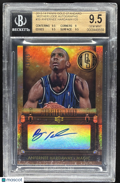 2013-14 Panini Gold Standard Anfernee Hardaway #39 Mother Lode Auto /25 BGS 9.5
