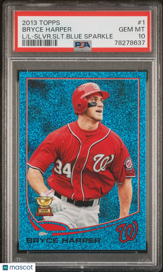 2013 Topps Bryce Harper Silver Slate Blue Sparkle PSA 10