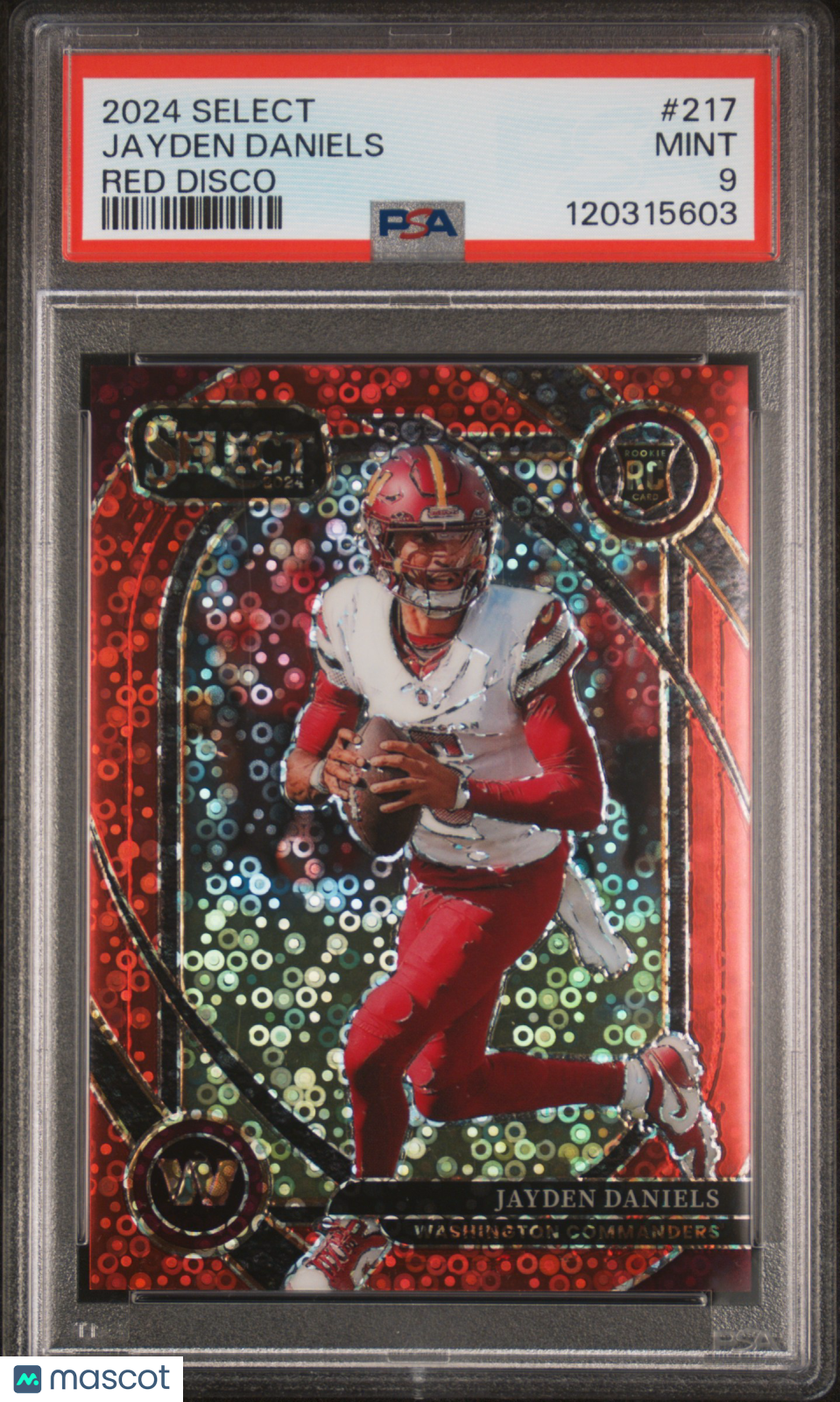 2024 Select Jayden Daniels Red Disco Club Level Rookie /49 PSA 9