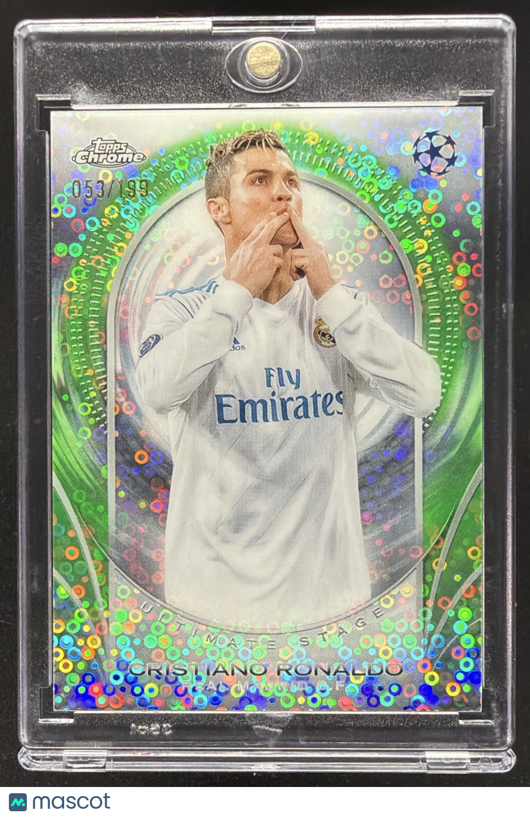 2024 Topps UEFA Club Cristiano Ronaldo #USC-28 Ultimate Stage Chrome Green /199