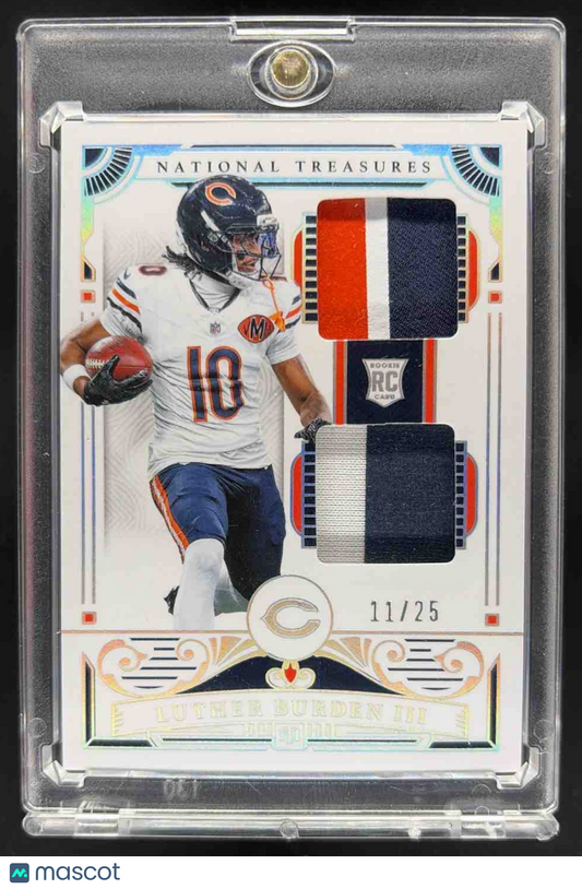 2025 Panini National Treasures Luther Burden III #4 Rookie Dual Materials Holo Silver /25 MEM RC