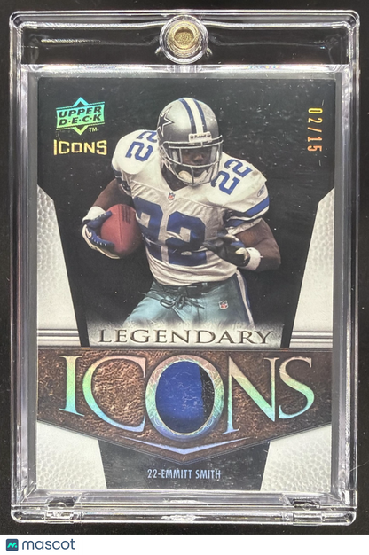 2008 Upper Deck Icons Emmitt Smith #LI7 Legendary Jersey Patch /15