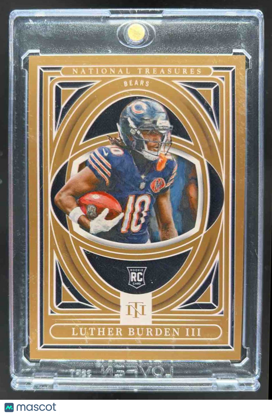 2025 Panini National Treasures Luther Burden III #4 Rookie 24kt Gold