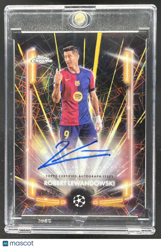 2024 Topps Chrome UEFA Club Robert Lewandowski #BLA-RL Auto Gold /50