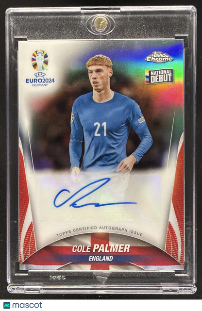 2024-25 Topps Chrome Sapphire Edition UEFA Euro Cole Palmer #CA-CP Auto