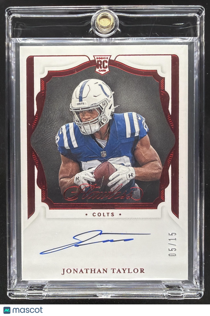 2020 Panini Flawless Jonathan Taylor #RSS-JTA Rookie Shadow Ruby /15 Auto RC