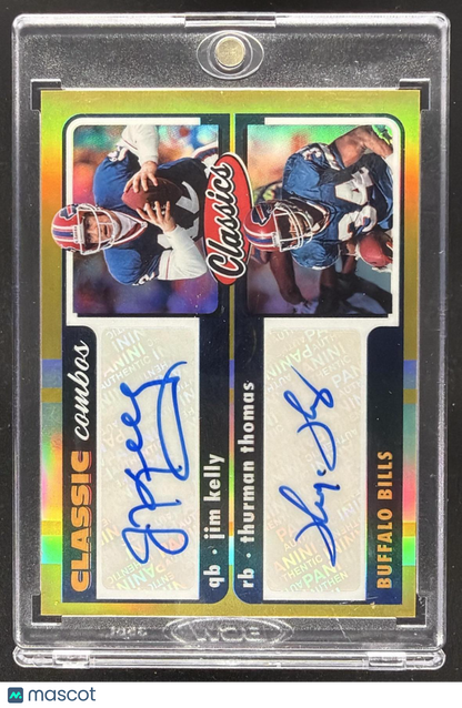 2022 Panini Classics Jim Kelly Thurman Thomas #CC-8 Classic Combos /5 Auto