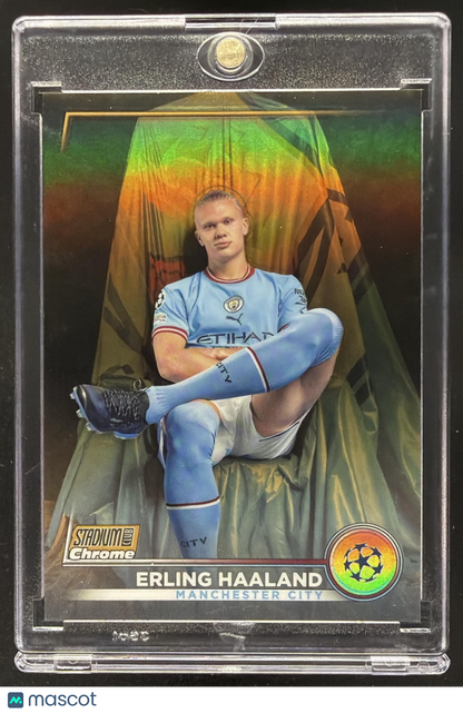 2021 Topps UEFA Champions League Erling Haaland #1 Gold Starball Foil 8/50
