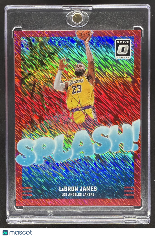2024-25 Panini Donruss Optic LeBron James #5 Splash! Red Shimmer 14/75