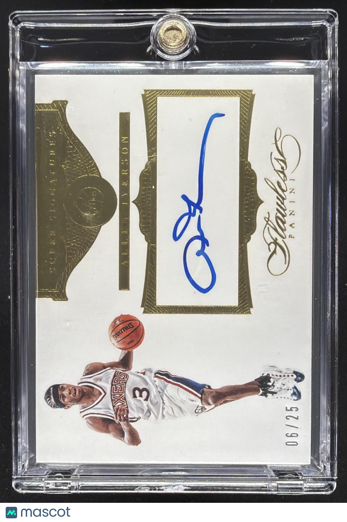 2015-16 Panini Flawless Allen Iverson #SS-AI Super Signatures 6/25 Auto