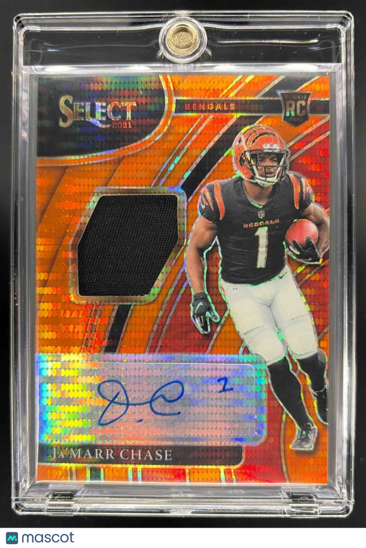 2021 Panini Select Ja'Marr Chase #RSM-JMC RPA /25 Neon Orange Pulsar Prizm /25