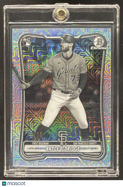 2026 Bowman Mega Box Bryce Eldridge #58 Chrome Mojo Refractor RC /15