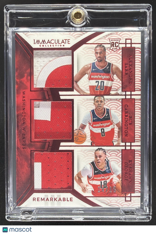 2024-25 Panini Immaculate Collection Alexandre Sarr #18/99 RC