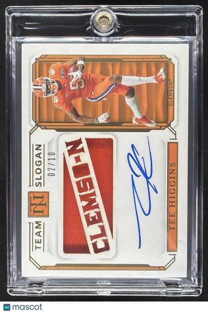 2020 Panini National Treasures Tee Higgins Rookie Patch Auto /10 Clemson