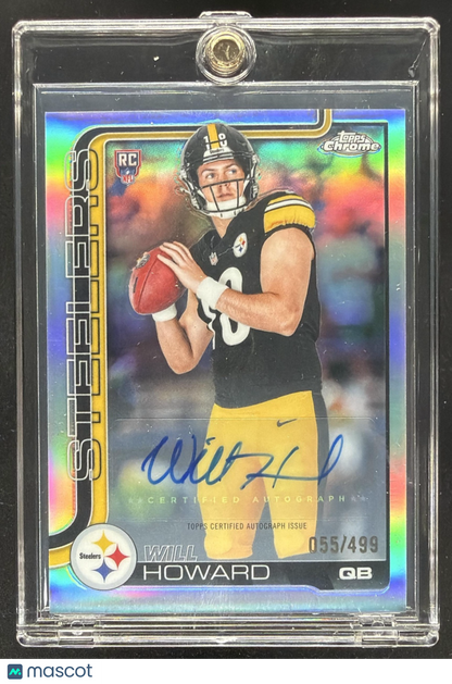 2025 Topps Chrome Will Howard #RA-WH Rookie Auto Refractor 55/499 RC