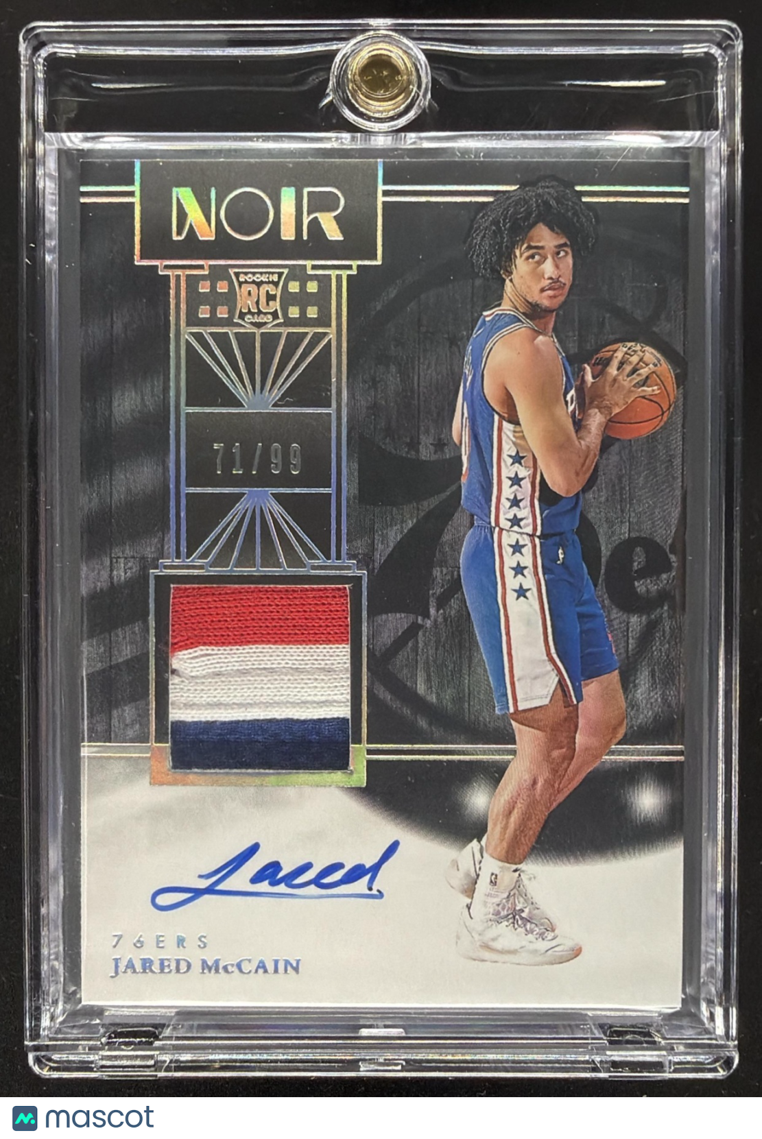 2024-25 Panini Noir Jared McCain #360 Rookie Patch Auto Color 71/99