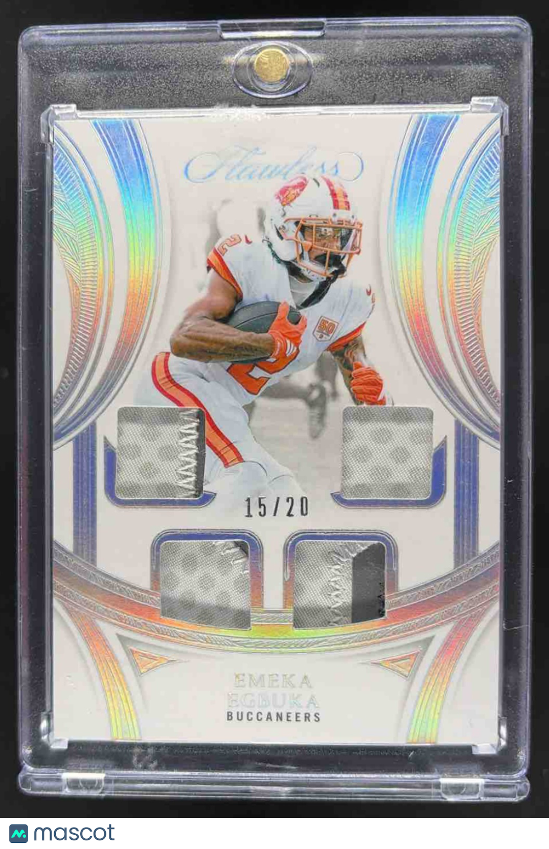 2025 Panini Flawless Emeka Egubka Rookie Quad Patch /20