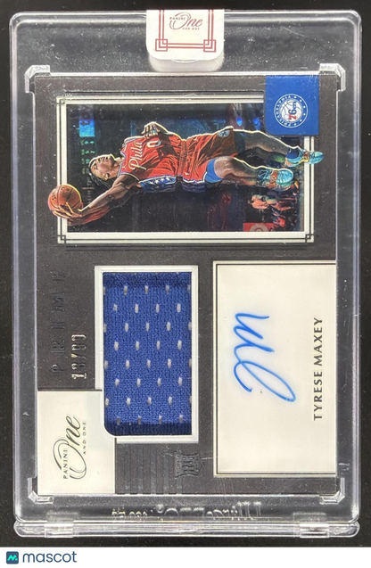 2020 Panini One and One Tyrese Maxey #PRJ-TYM Prime Rookie Jersey Auto /99 RC