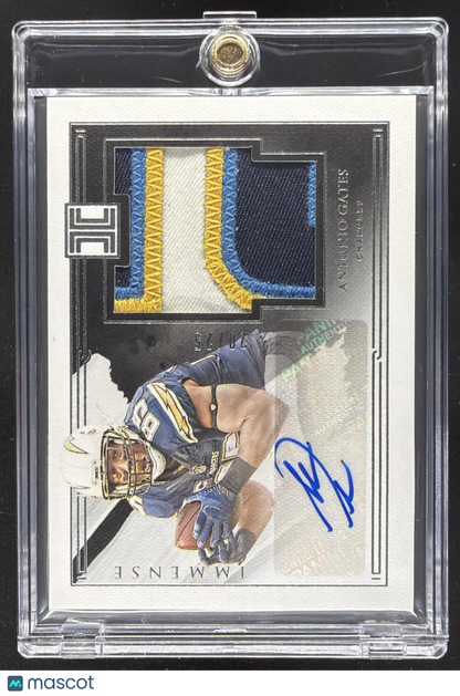 2021 Panini Impeccable Antonio Gates #IPA-AG Immense Patch Autos 20/25 Auto