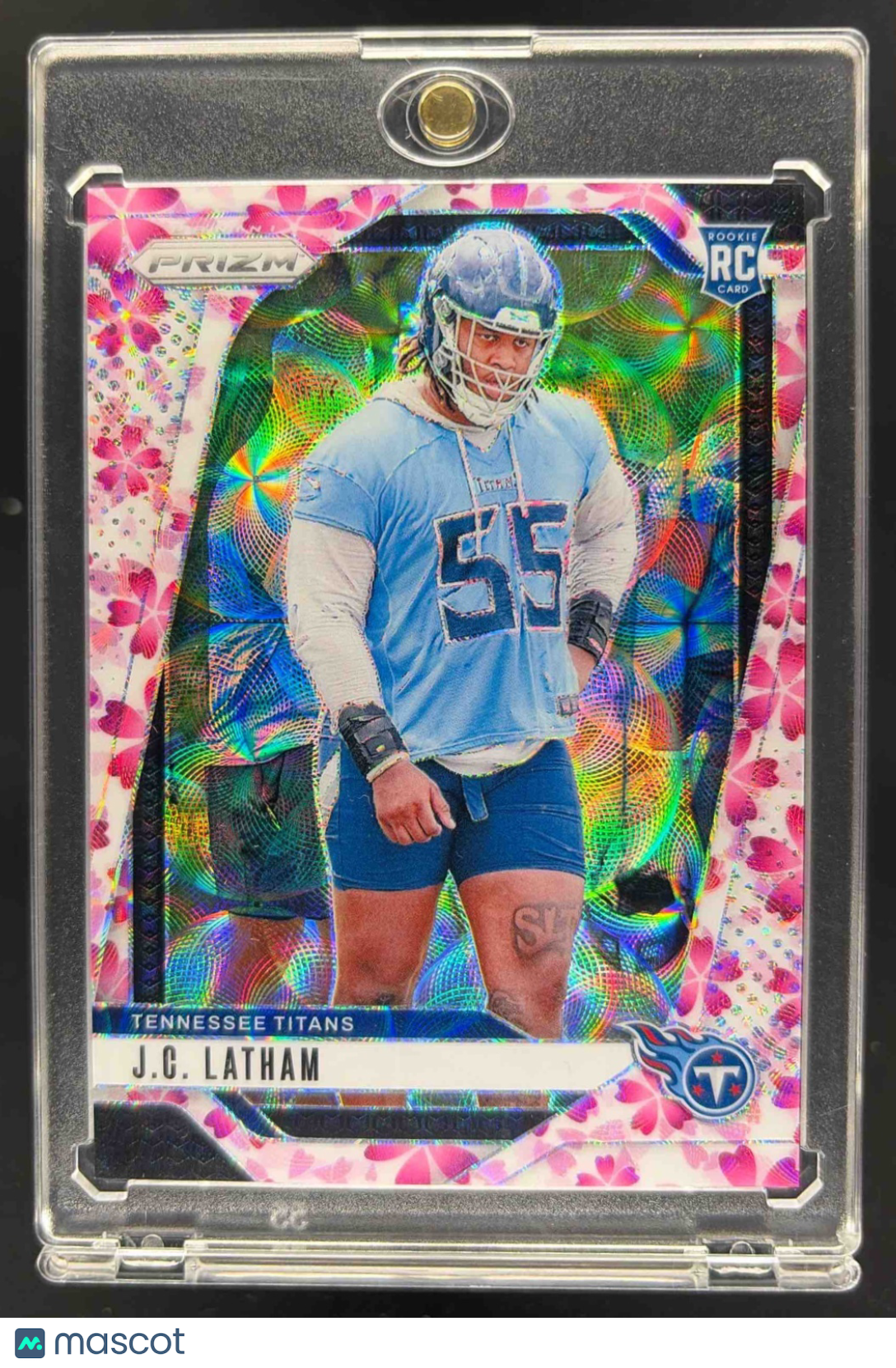 2024 Panini Prizm J.C. Latham #334 Choice Cherry Blossom 8/15 RC Titans