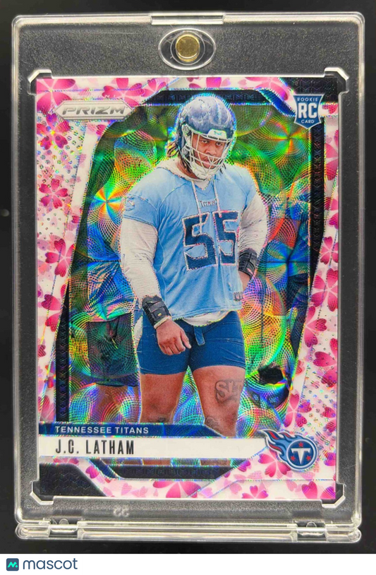 2024 Panini Prizm J.C. Latham #334 Choice Cherry Blossom 8/15 RC Titans