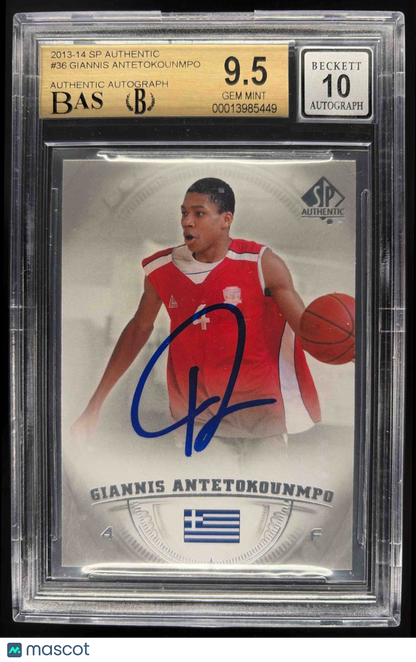 2013-14 SP Authentic Giannis Antetokounmpo #36 Auto RC BGS 9.5
