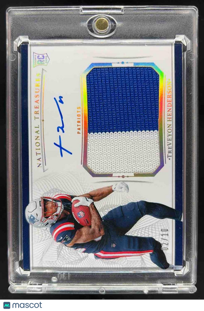 2025 Panini National Treasures TreVeyon Henderson #CRPA-THN Crossover Rookie Patch Auto /99 MEM RC