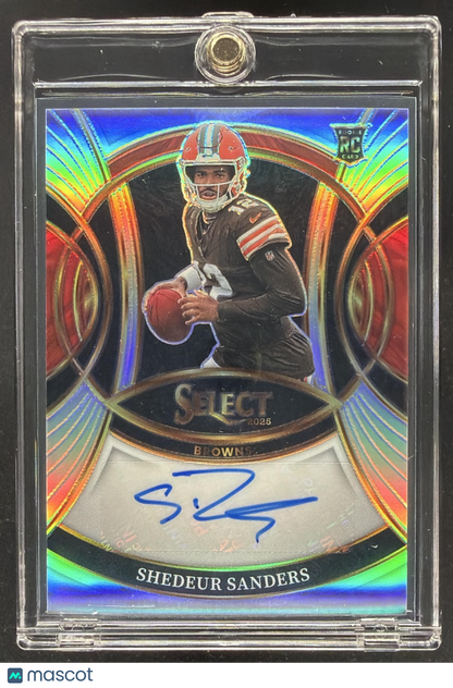 2025 Panini Select Shedeur Sanders #RSI-SSS Rookie Silver Prizm RC Auto