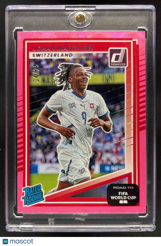 2025 Panini Donruss Road to FIFA World Cup 26' Johan Manzambi #250 Optic Rated Rookie /25