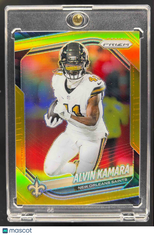2025 Panini Prizm Alvin Kamara #190 Gold /10 Saints