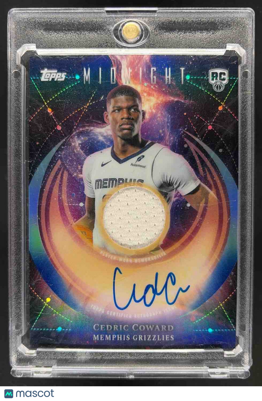 2025-26 Topps Midnight Cedric Coward #RJA-CC Rookie Jersey Auto RC Grizzlies