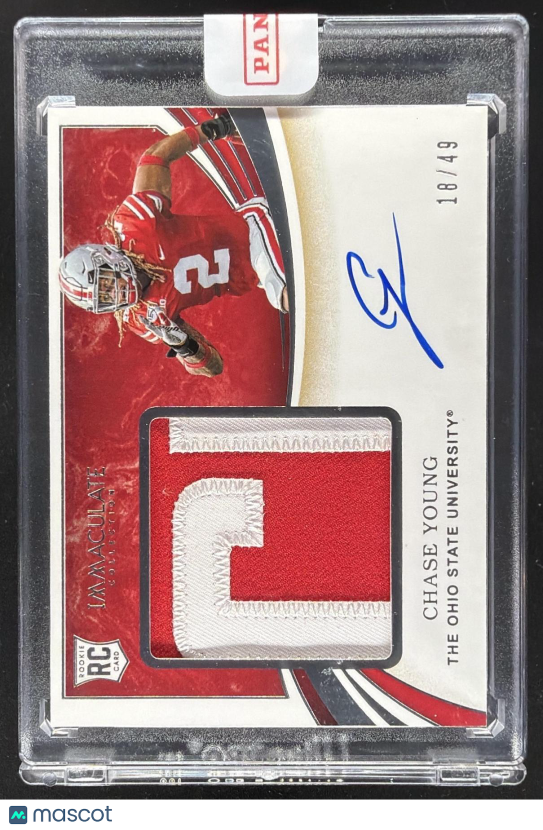 2020 Panini Immaculate Collection Chase Young #REB-21 Rookie Patch Auto /49